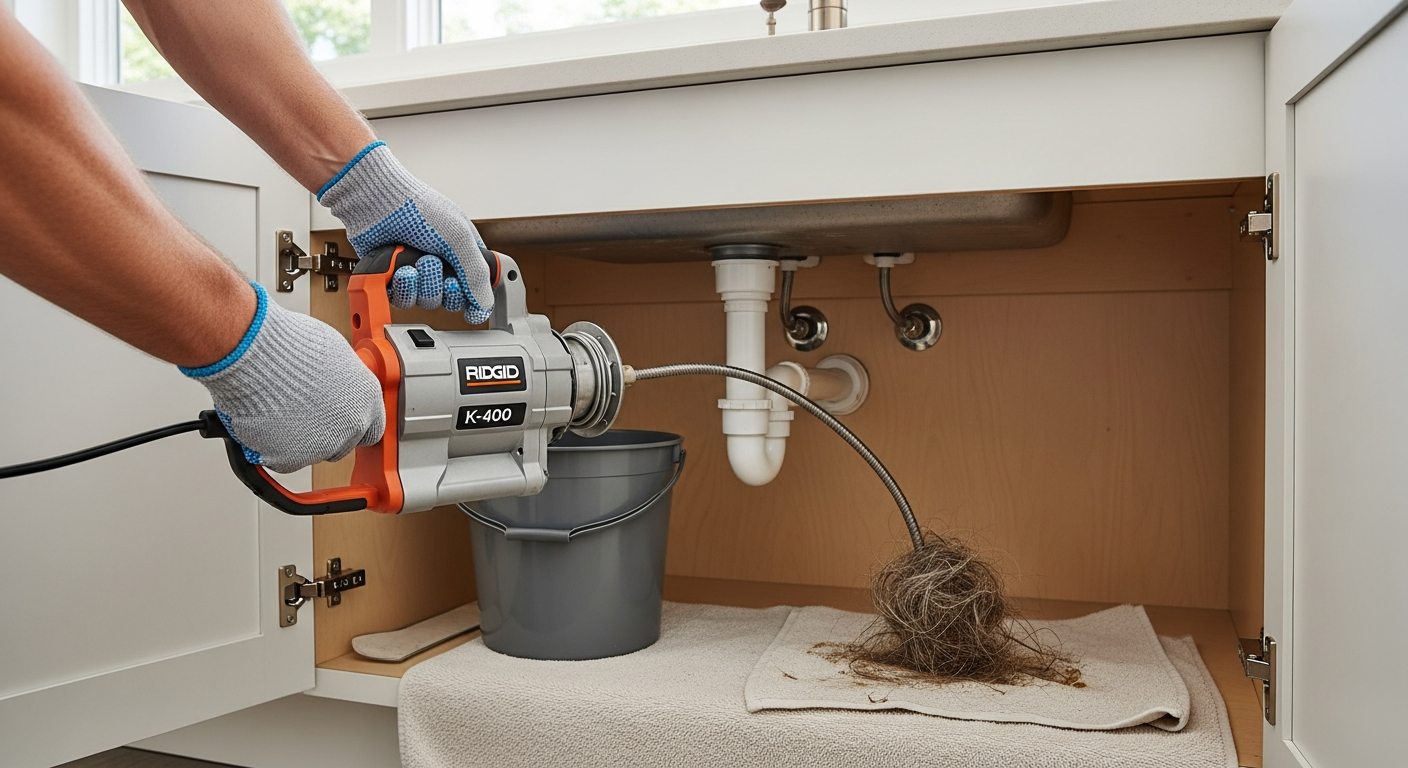 Recently completed drain cleaning services renovation in a Uxbridge home