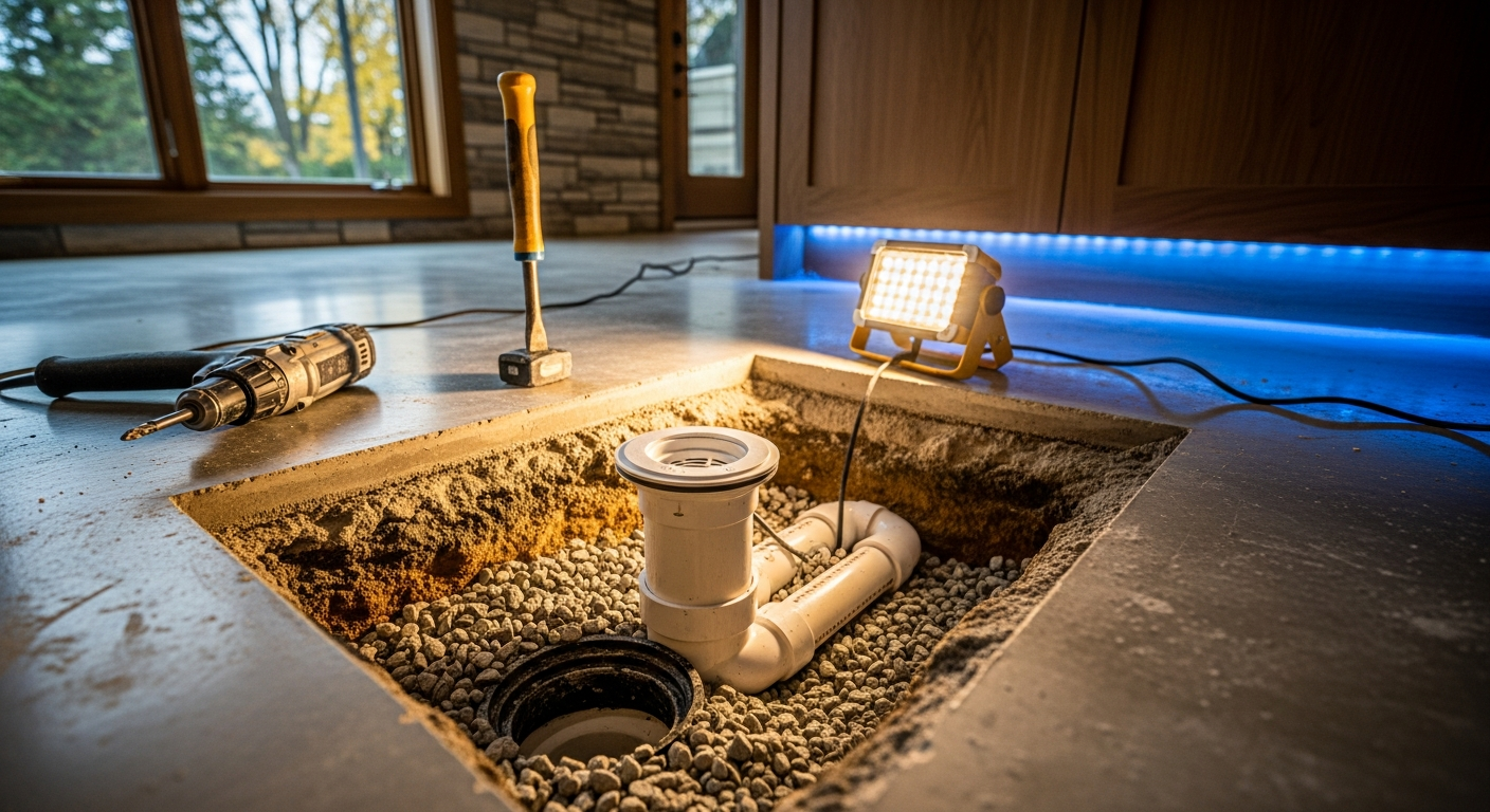 Drain Repair project in Burlington — RenoHouse quality standard completed work