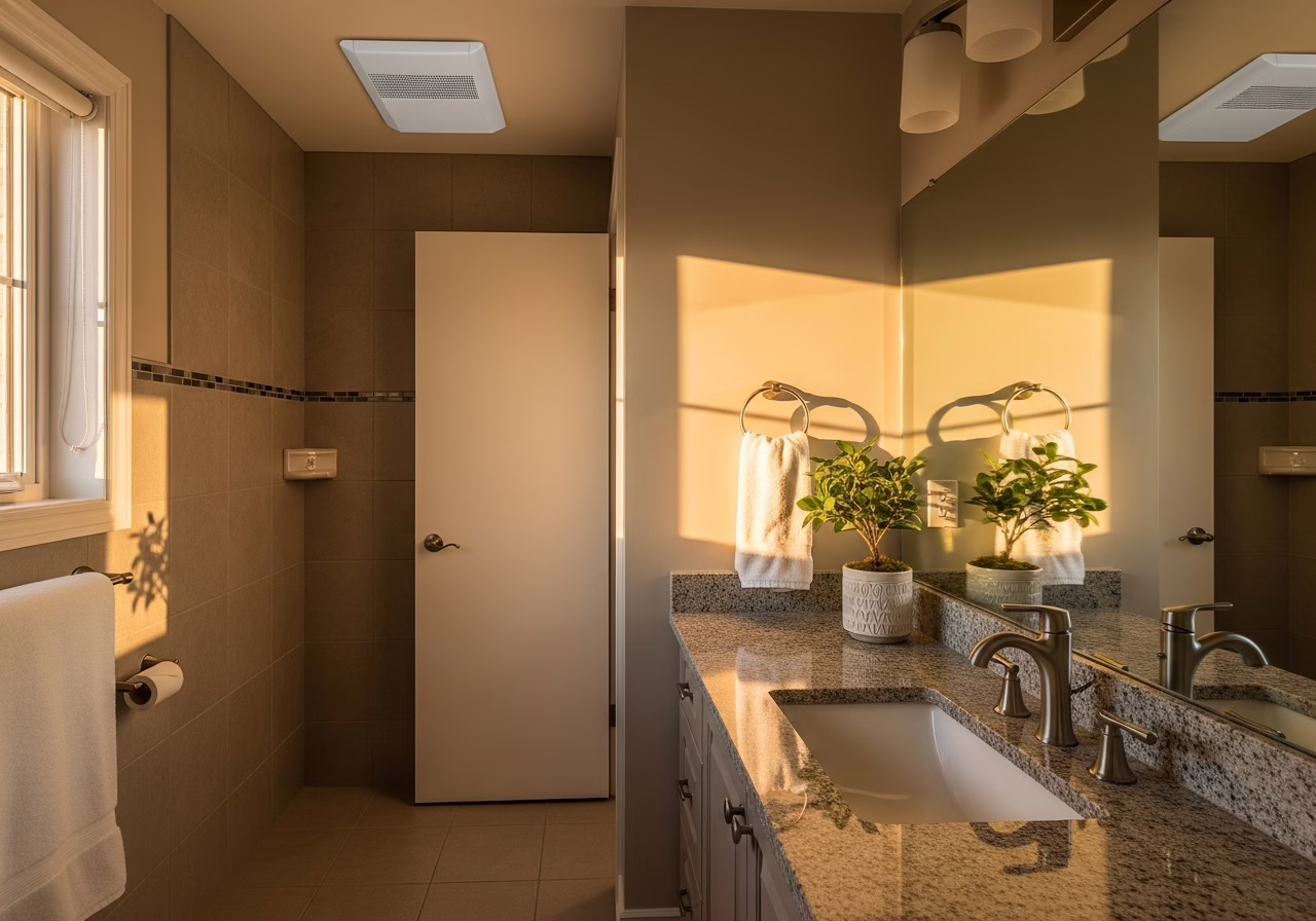 Completed Bathroom Exhaust Fan Installation in Toronto/GTA home