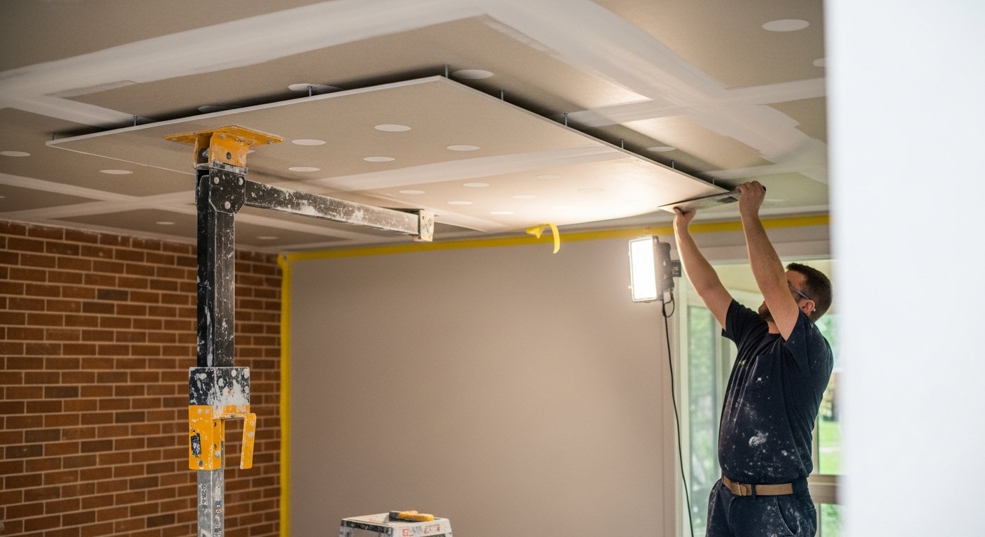 Drywall Ceiling Repair portfolio close-up from a Scarborough renovation by RenoHouse
