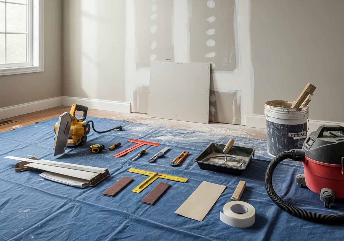 Drywall Repair Roncesvalles tools and materials staged in Toronto home
