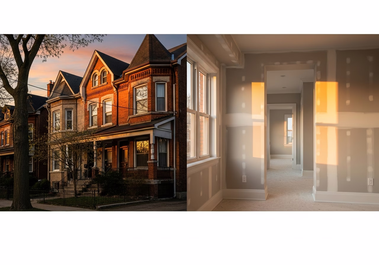 Finished drywall repair riverdale result in a Toronto/GTA home, photographed in natural light