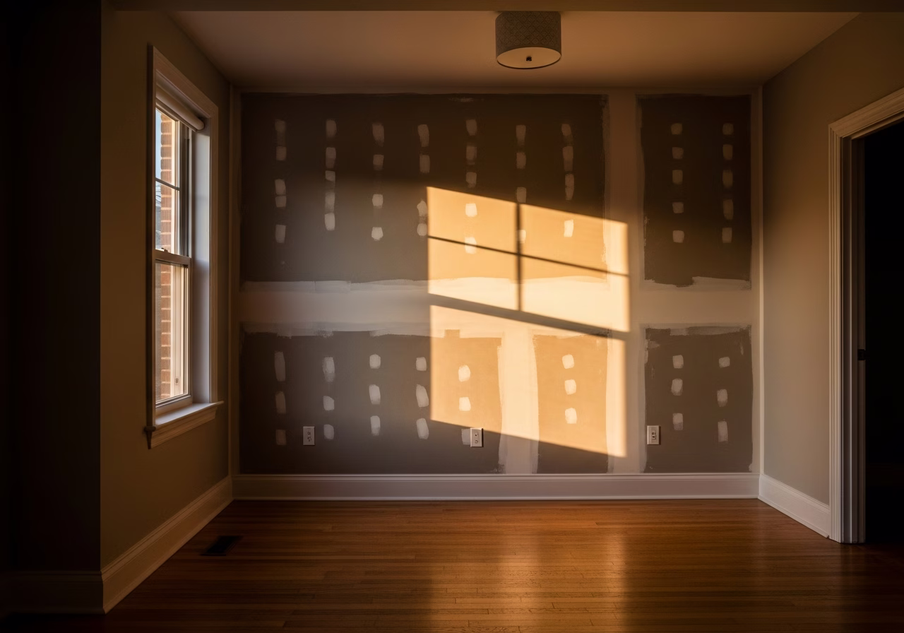 Finished drywall repair roncesvalles result in a Toronto/GTA home, photographed in natural light