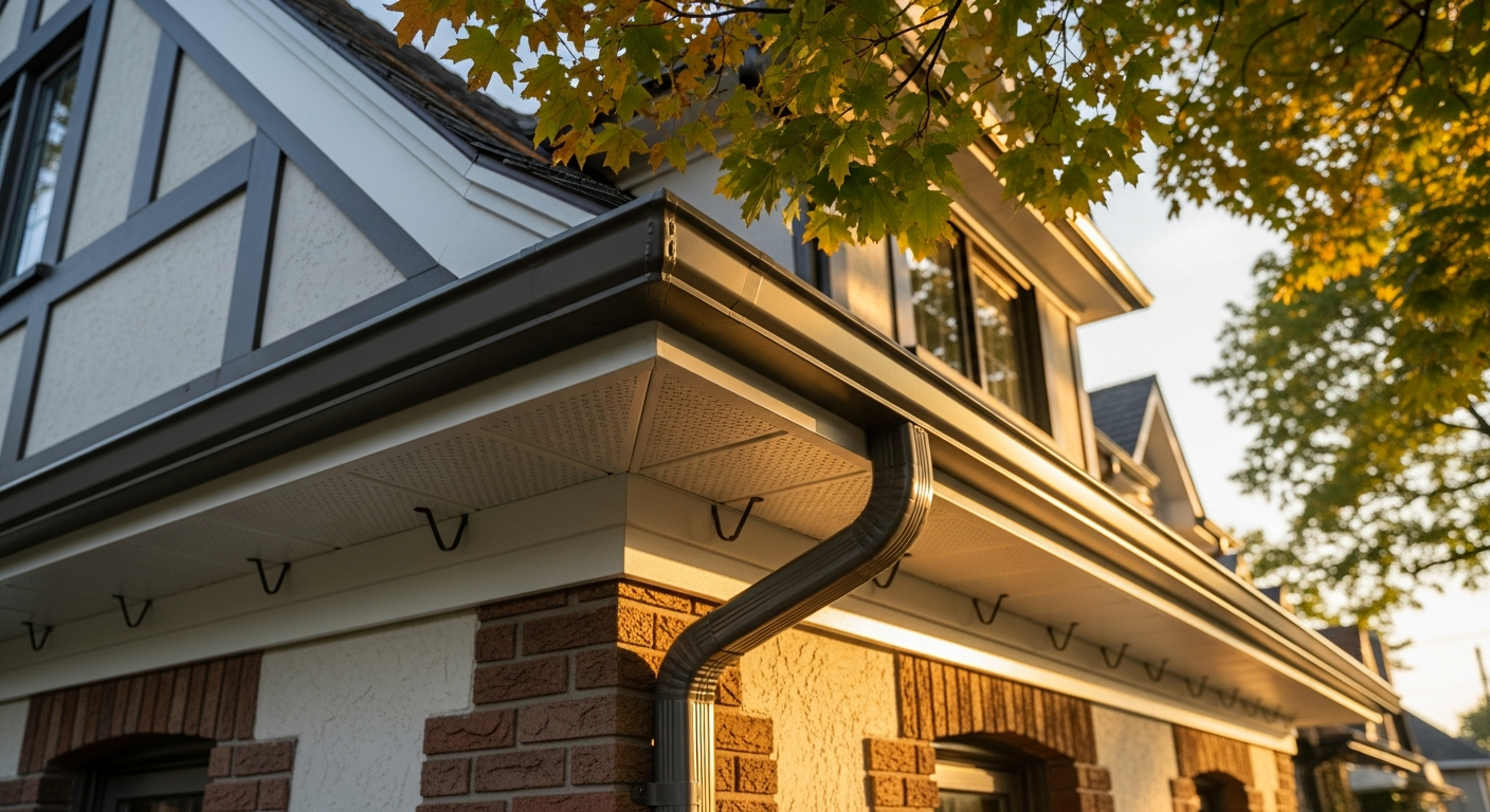 Professional eavestrough repair & installation project completed by RenoHouse in Etobicoke — quality workmanship guaranteed