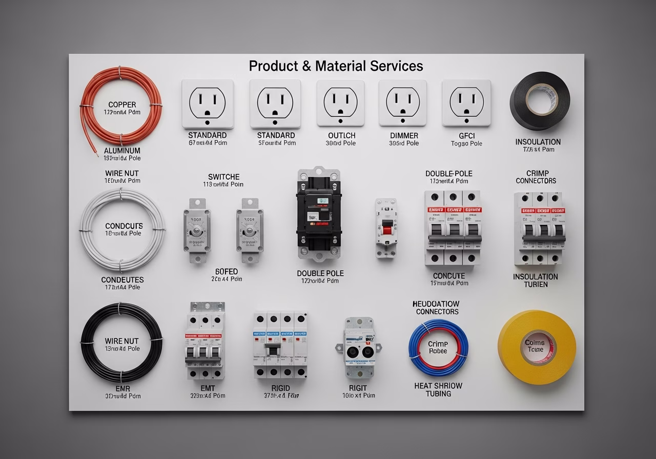 Brand and material comparison for electrical services in Oakville