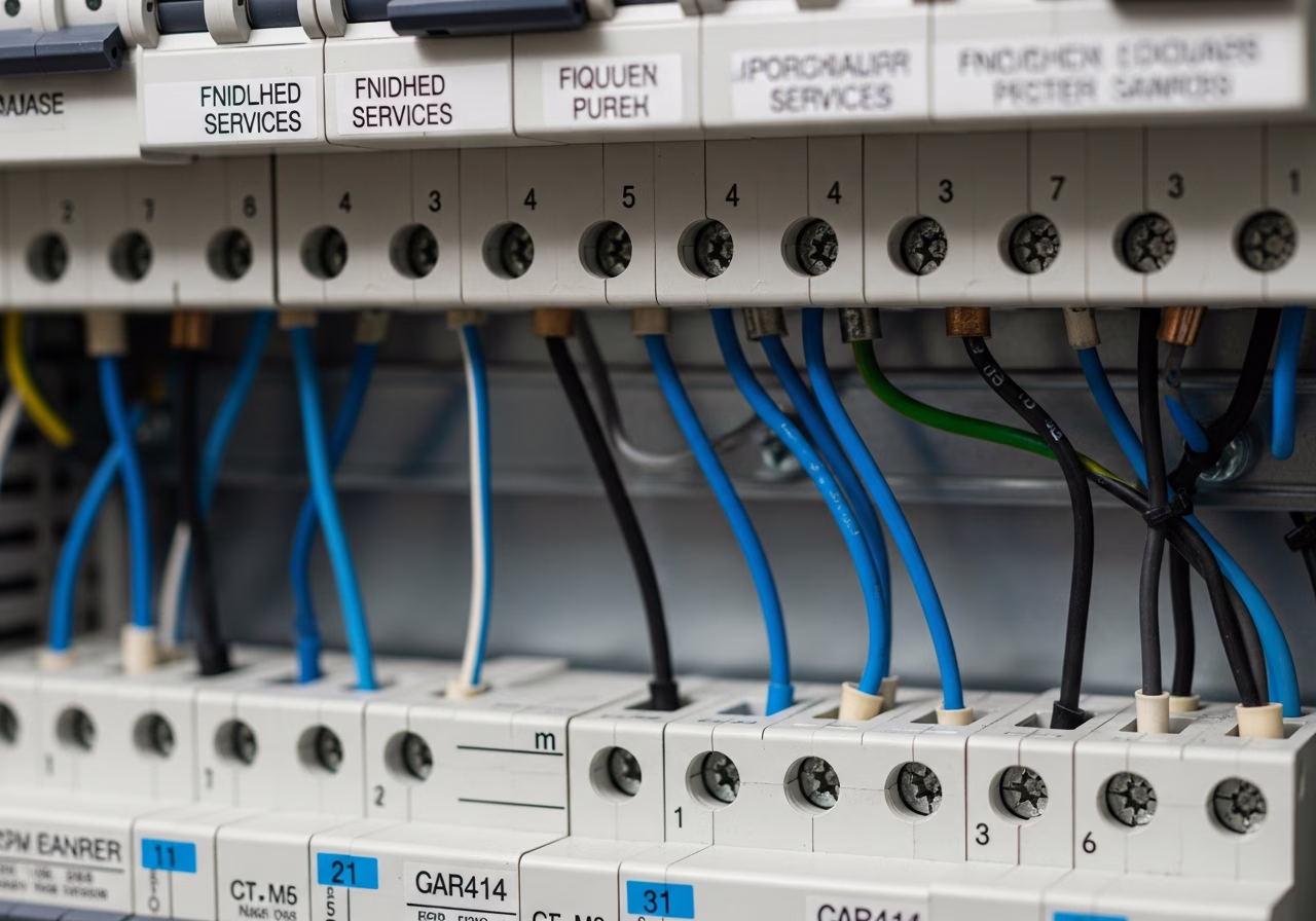 Finished detail close-up for electrical services in Oakville