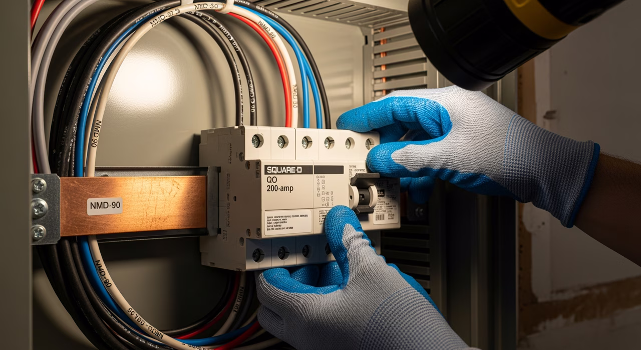 Electrical Panel in Toronto — RenoHouse 309A Master Electrician (ECRA/ESA) on a GTA job site — installation detail