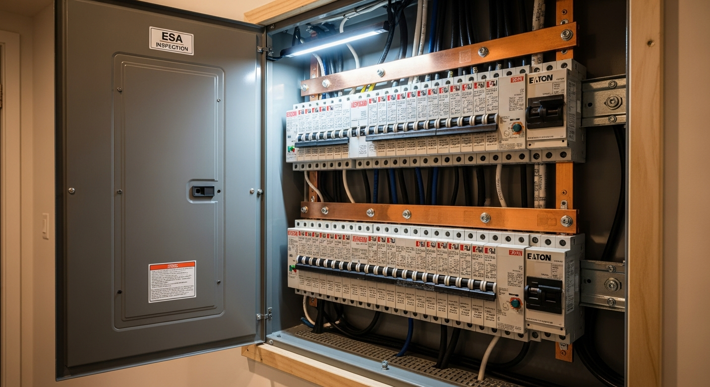 Recent Brock-area electrical panel upgrade & installation project — professional finish detail
