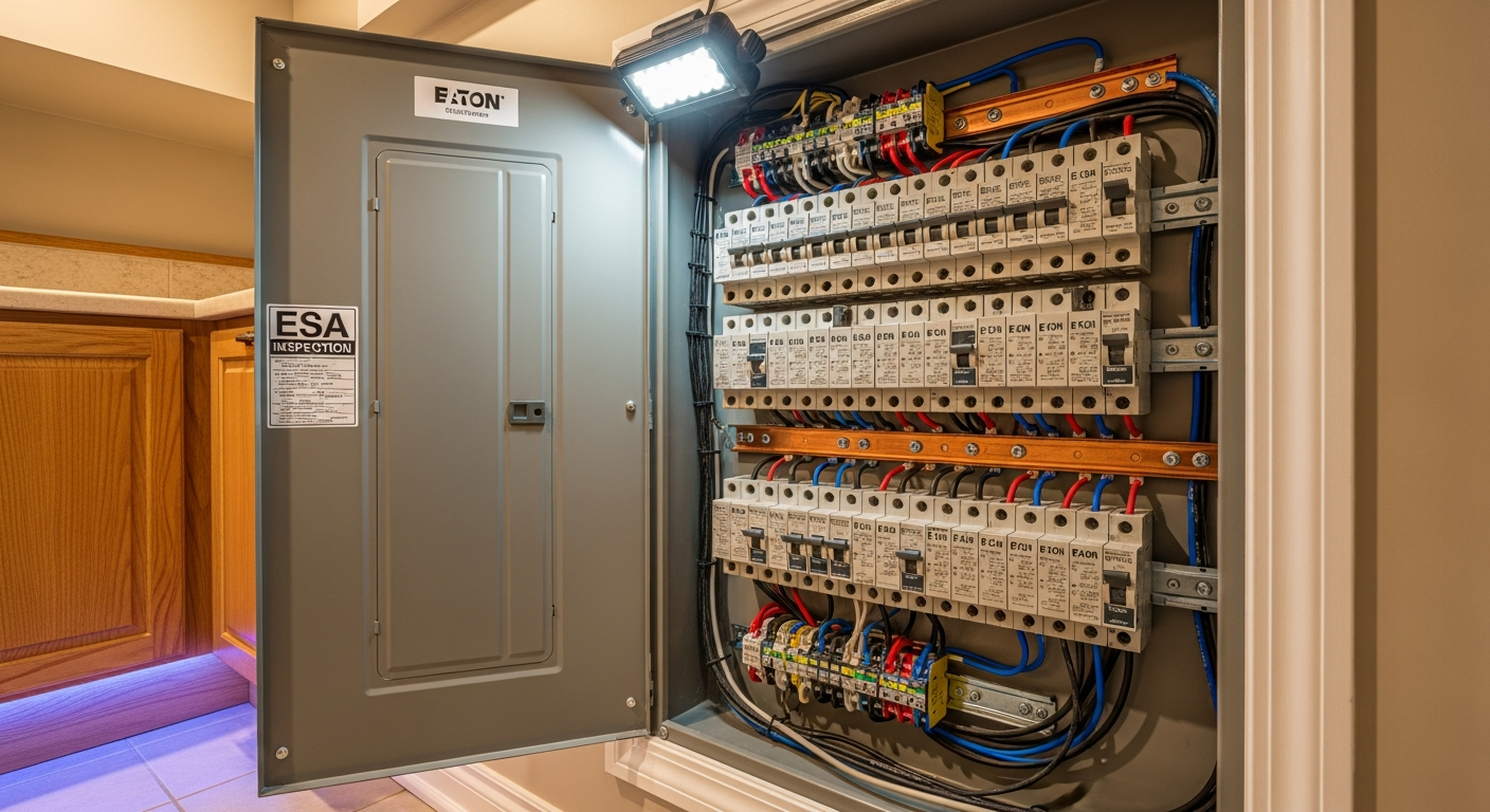 Electrical Panel Upgrade & Installation portfolio close-up from a Georgina renovation by RenoHouse