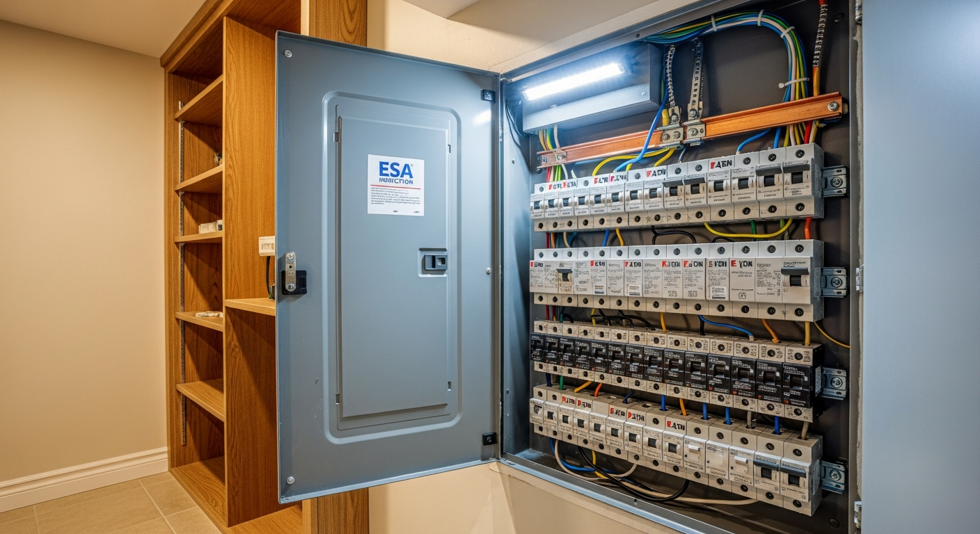 Editorial detail of a Newmarket electrical panel upgrade & installation install — visible quality finish