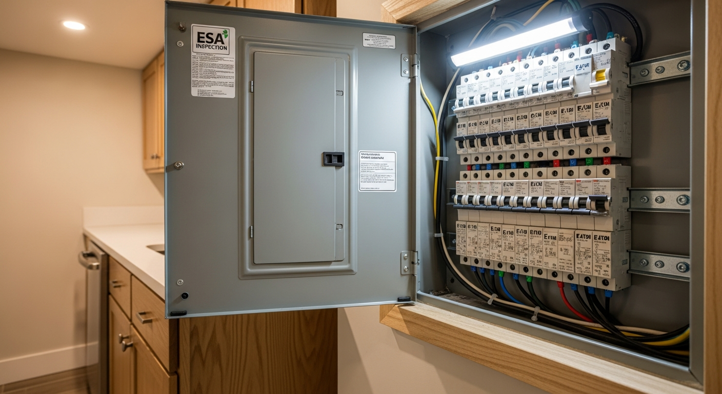 Professional electrical panel upgrade & installation project completed by RenoHouse in Oakville — quality workmanship guaranteed