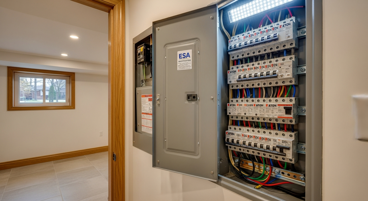 Recently completed electrical panel upgrade & installation renovation in a Oshawa home