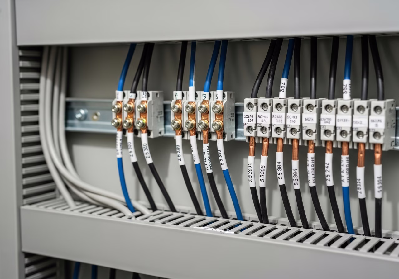 Finished detail close-up for electrical services in Toronto
