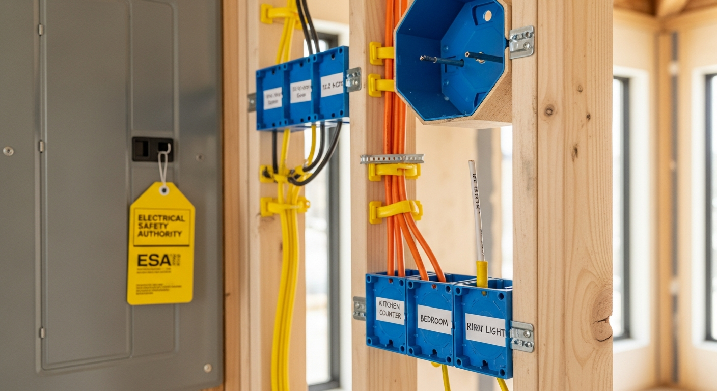 Professional electrical wiring & rewiring project completed by RenoHouse in Caledon โ quality workmanship guaranteed