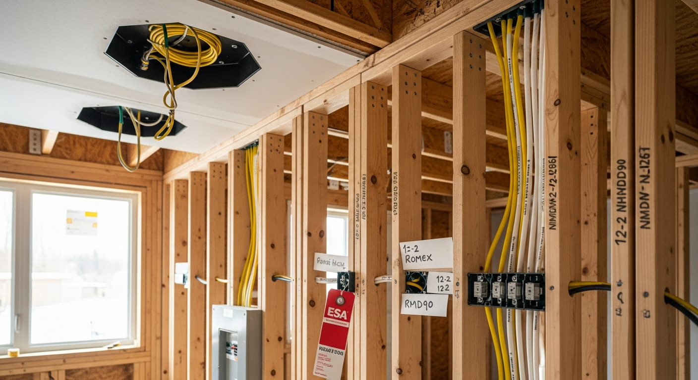 Electrical Wiring & Rewiring portfolio close-up from a Clarington renovation by RenoHouse
