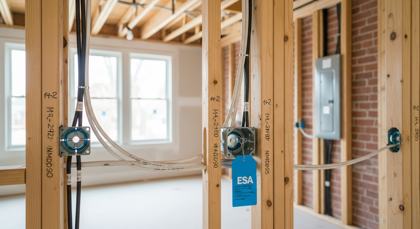 On-site electrical wiring & rewiring install detail at a Georgetown property