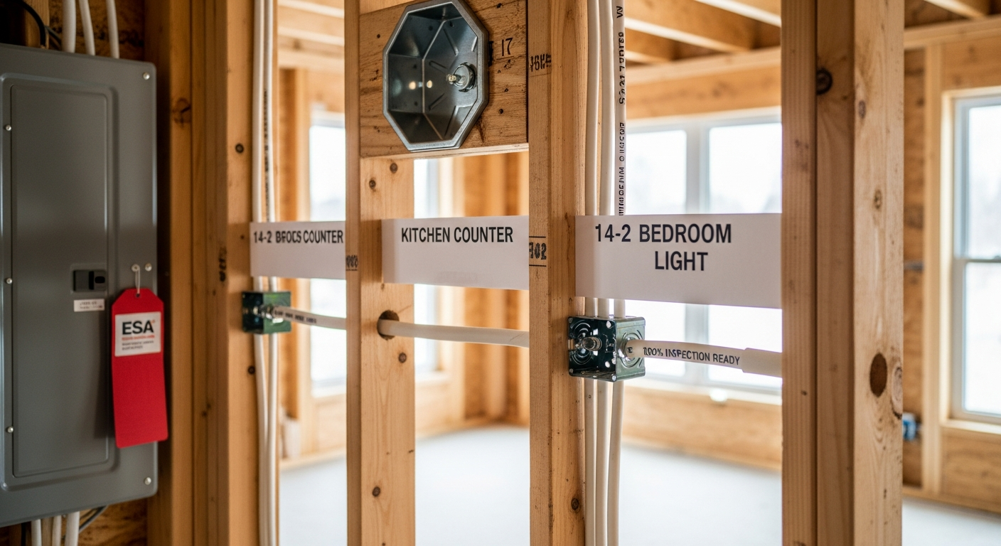 Electrical Wiring & Rewiring portfolio close-up from a Oshawa renovation by RenoHouse
