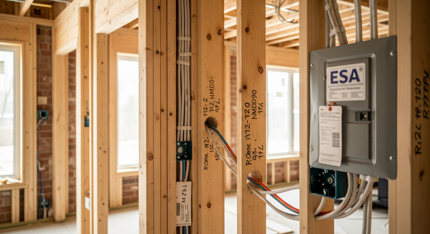 Recently completed electrical wiring & rewiring renovation in a Uxbridge home