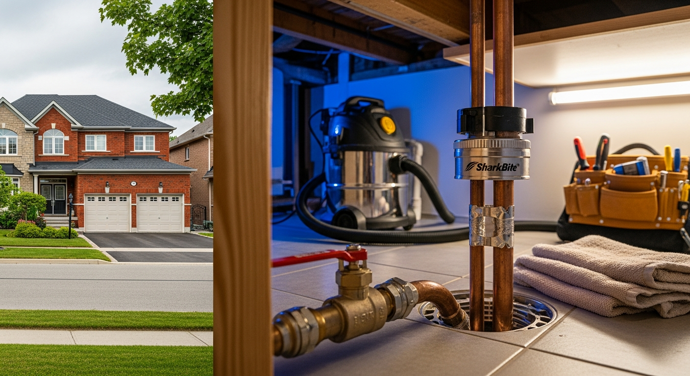 Detail view of a emergency plumbing job finished in Brampton — expert craftsmanship
