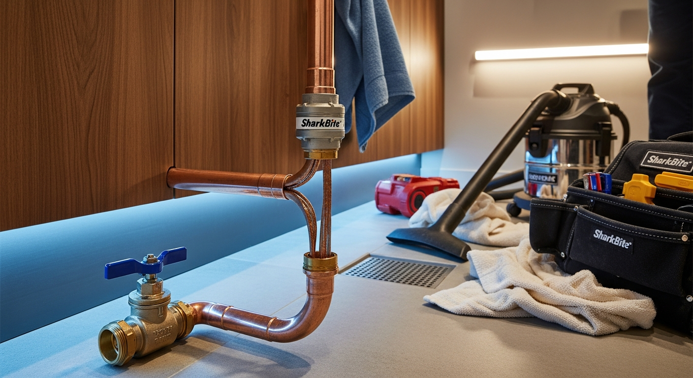 Recently completed emergency plumbing renovation in a Caledon home
