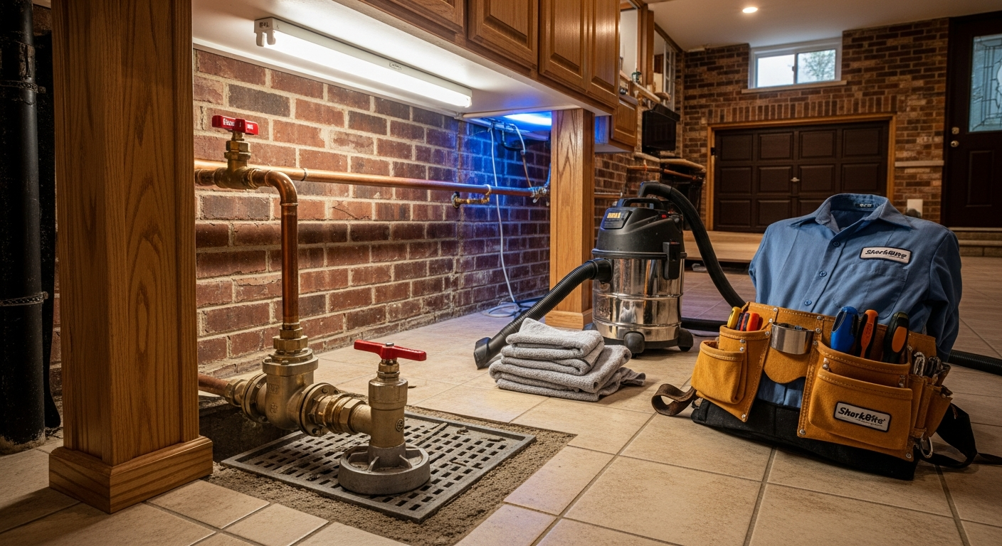 Detail view of a emergency plumbing job finished in Clarington — expert craftsmanship