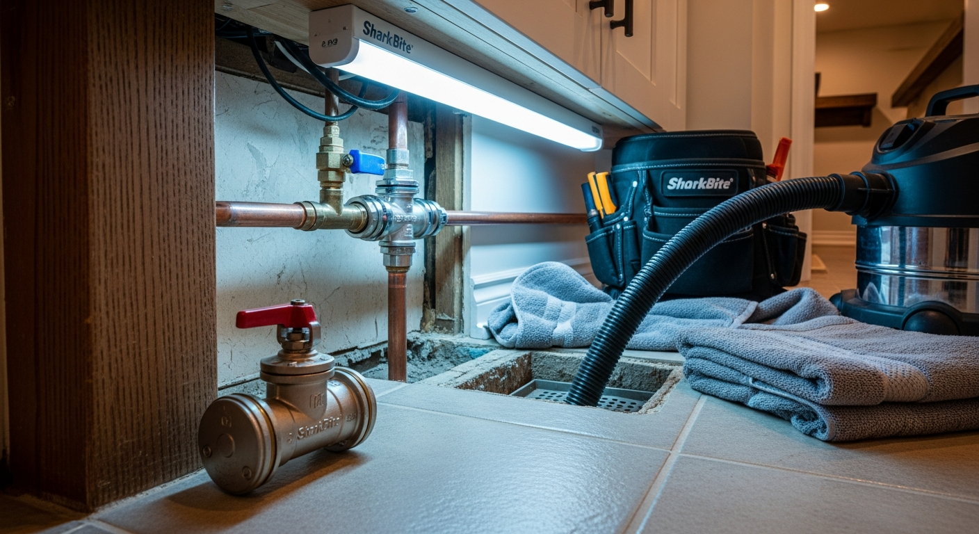 Detail view of a emergency plumbing job finished in Etobicoke — expert craftsmanship