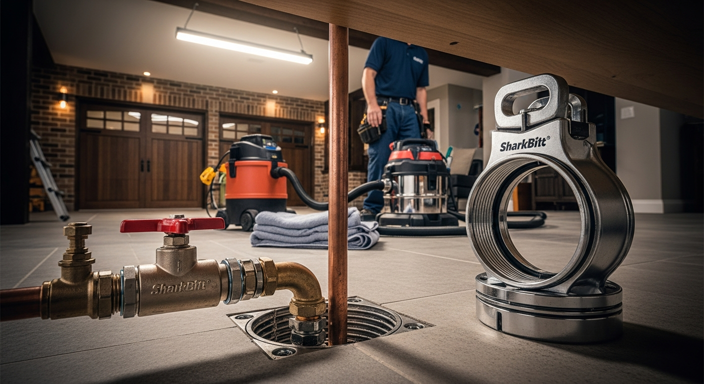 Editorial detail of a Milton emergency plumbing install — visible quality finish