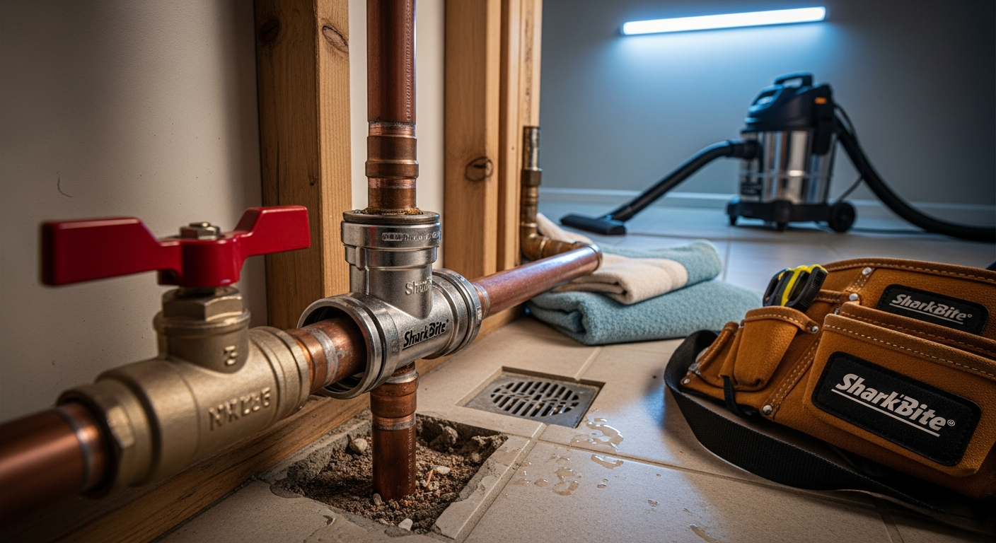 Completed emergency plumbing work showcasing finishing details in Oakville