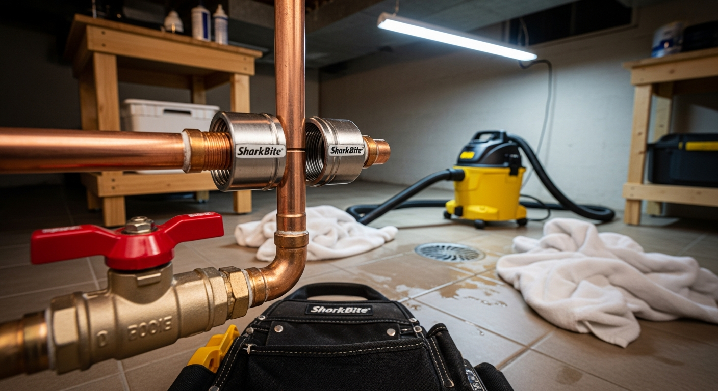 On-site emergency plumbing install detail at a Oshawa property