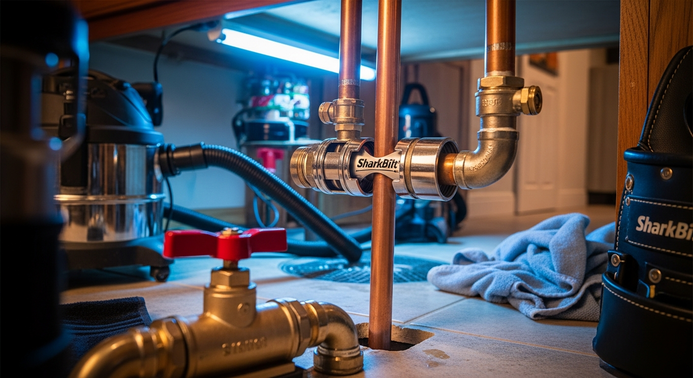 Detail view of a emergency plumbing job finished in Richmond Hill — expert craftsmanship