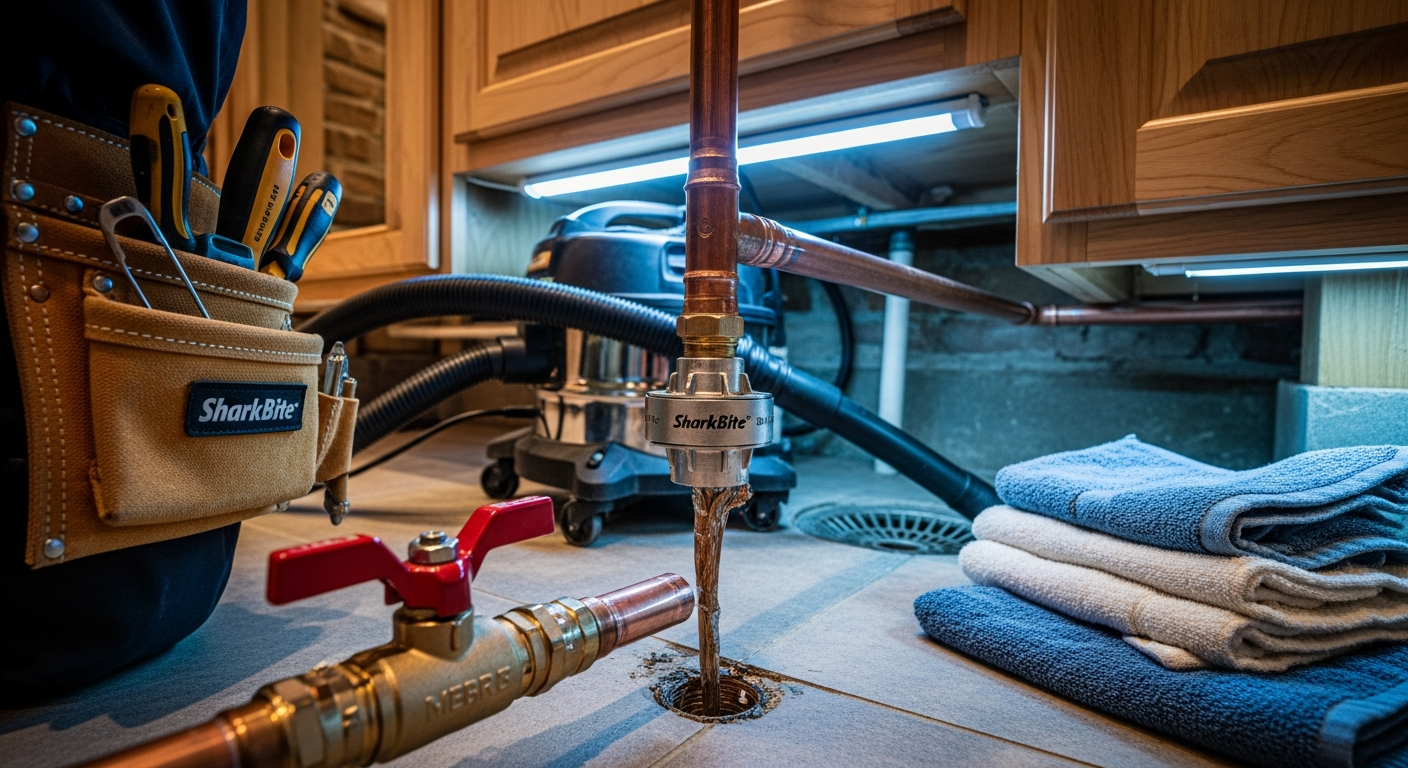Recently completed emergency plumbing renovation in a Scugog home