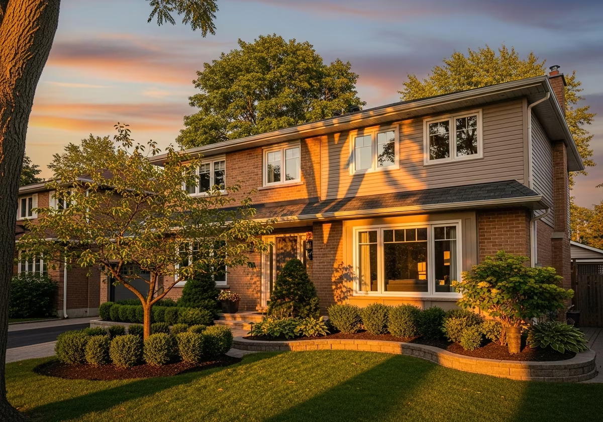 Completed energy efficient windows installation in Toronto home exterior
