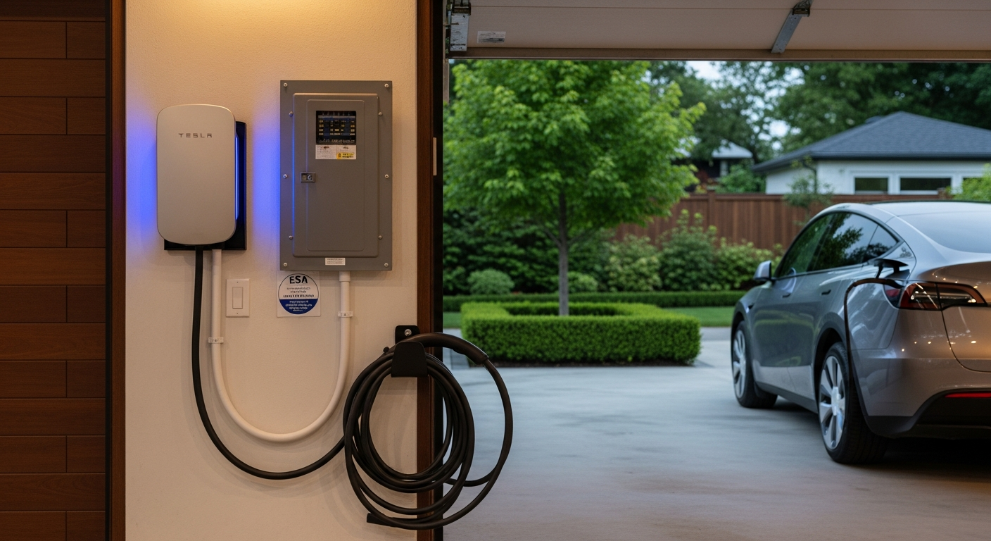 EV Charger Installation portfolio close-up from a Markham renovation by RenoHouse