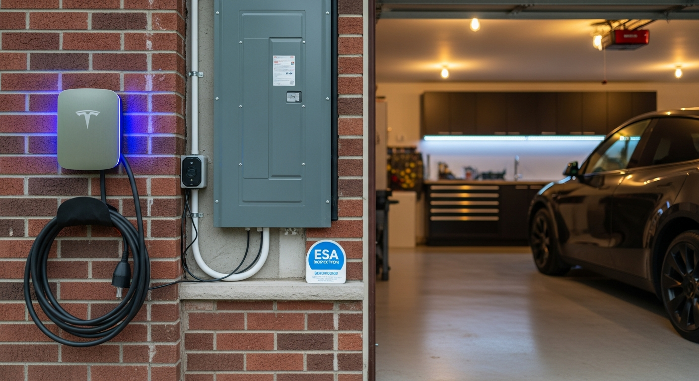 EV Charger Installation portfolio close-up from a Scarborough renovation by RenoHouse