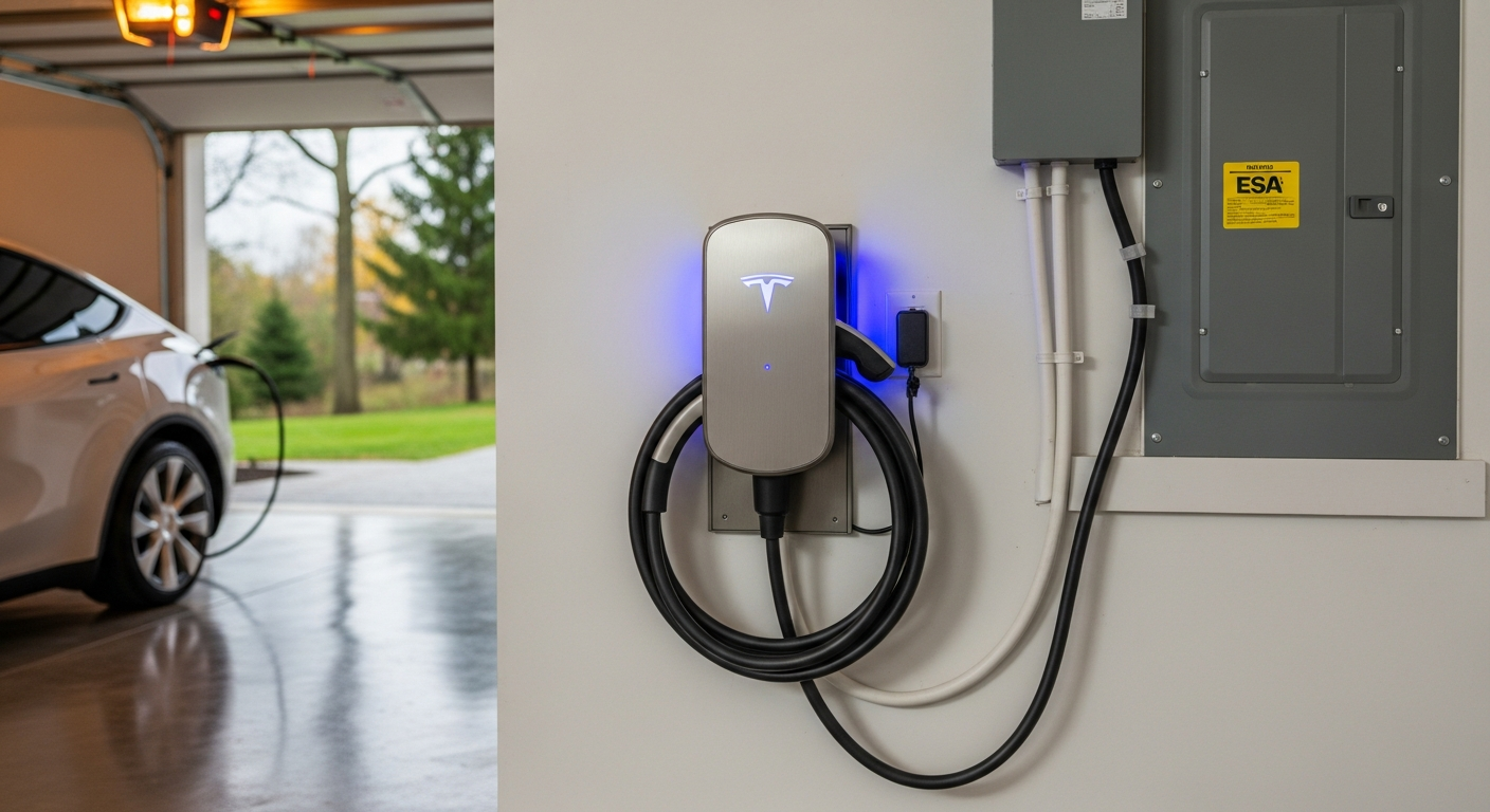 Uxbridge ev charger installation portfolio sample — finished by licensed RenoHouse crew