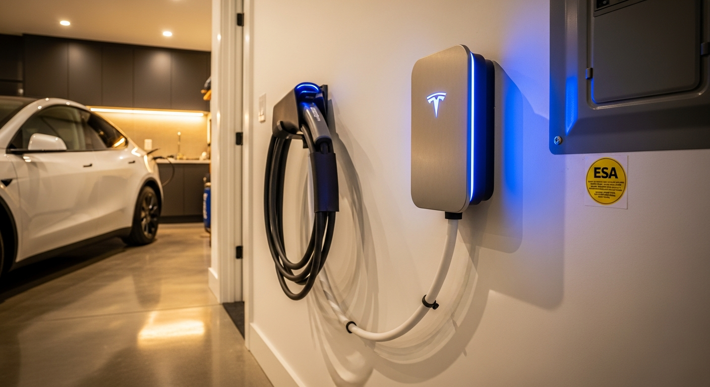 Recent Vaughan-area ev charger installation project — professional finish detail