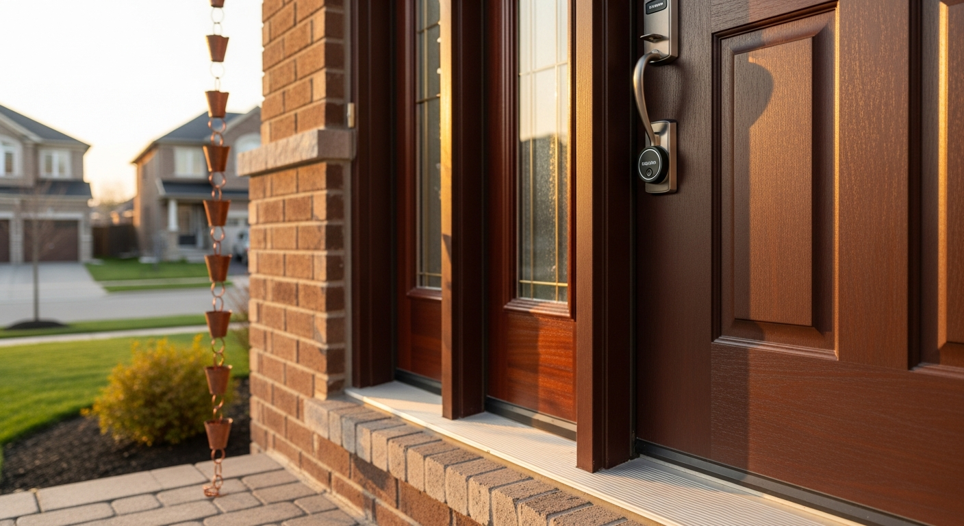 Brampton exterior door installation portfolio sample — finished by licensed RenoHouse crew