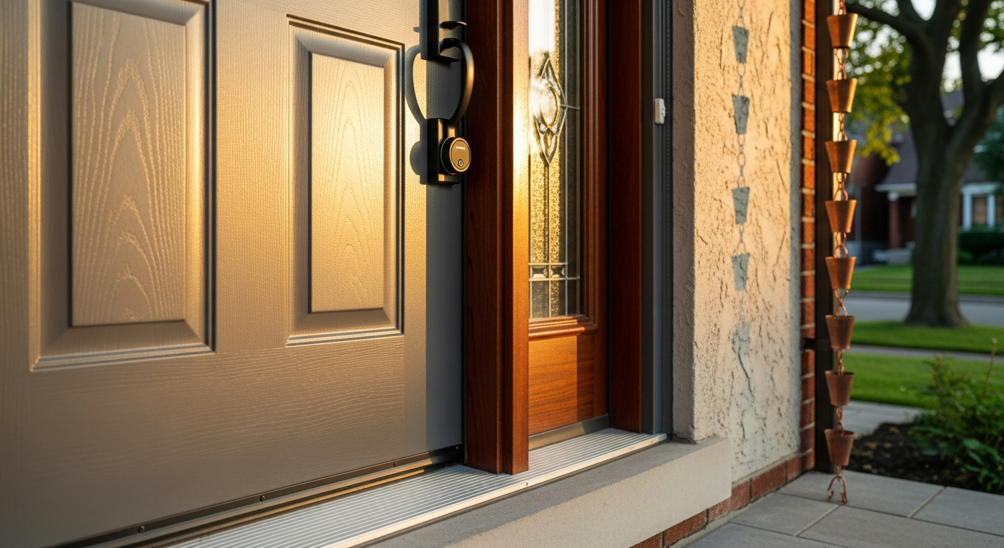 Recent Etobicoke-area exterior door installation project — professional finish detail