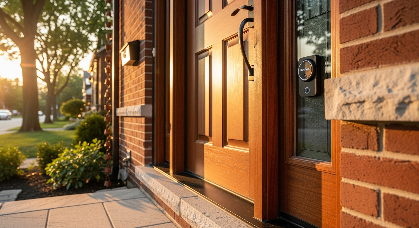 Recently completed exterior door installation renovation in a Georgetown home