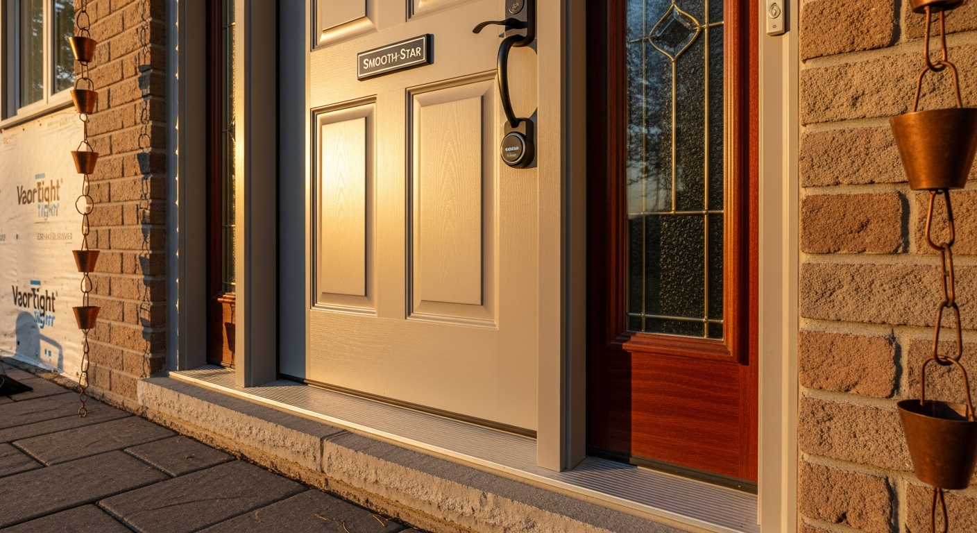 On-site exterior door installation install detail at a Georgina property