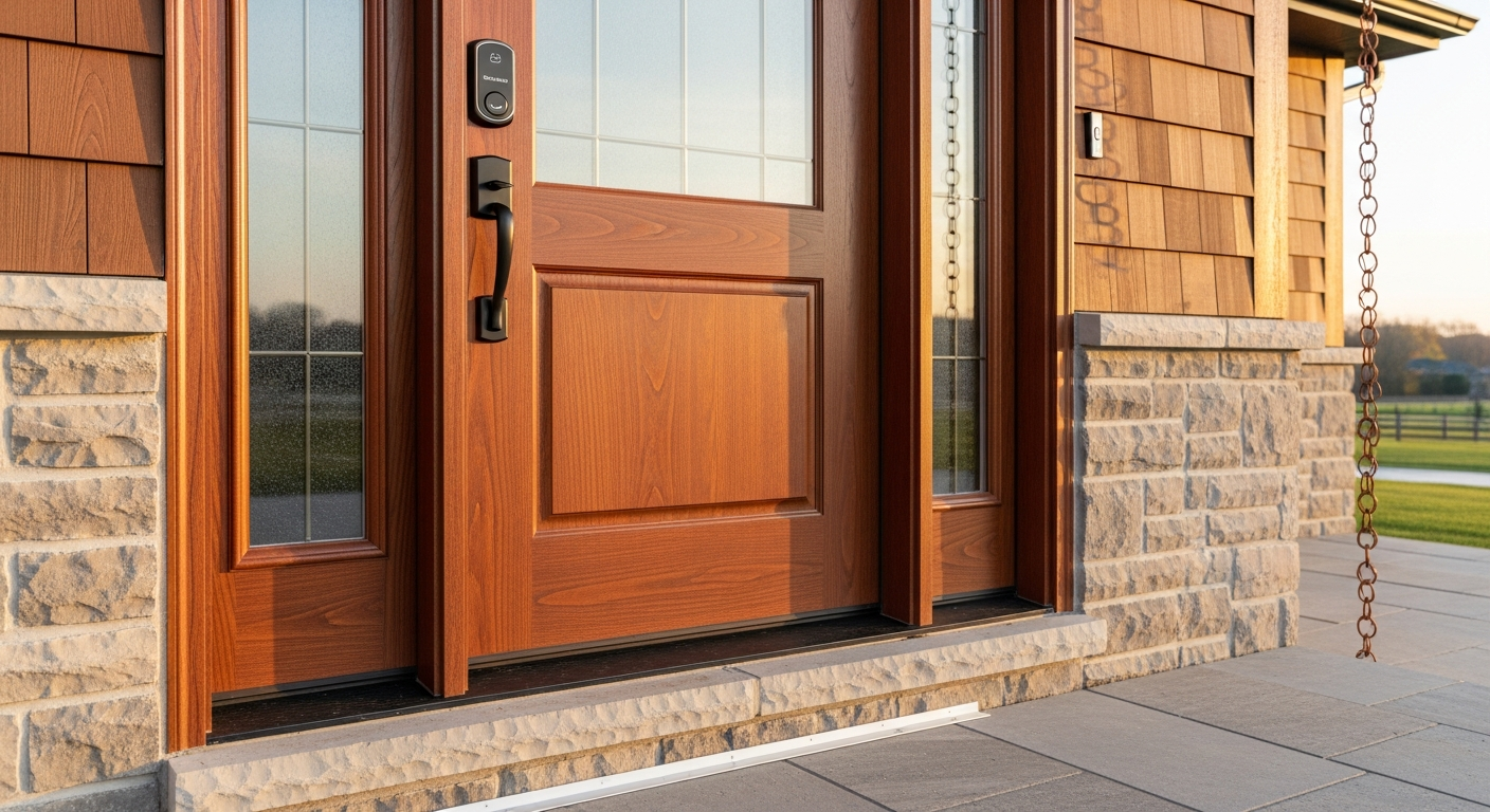 Exterior Door Installation portfolio close-up from a King City renovation by RenoHouse