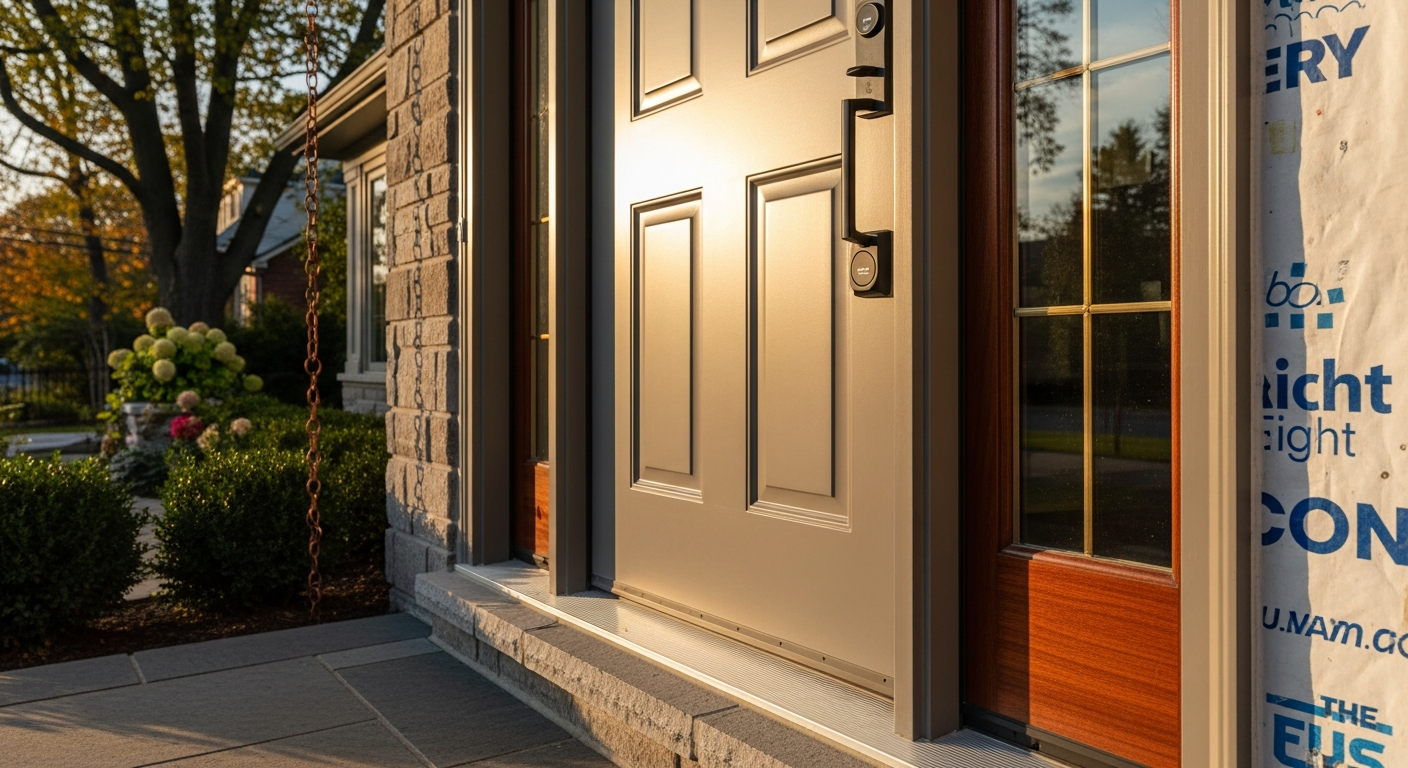 Markham exterior door installation portfolio sample — finished by licensed RenoHouse crew