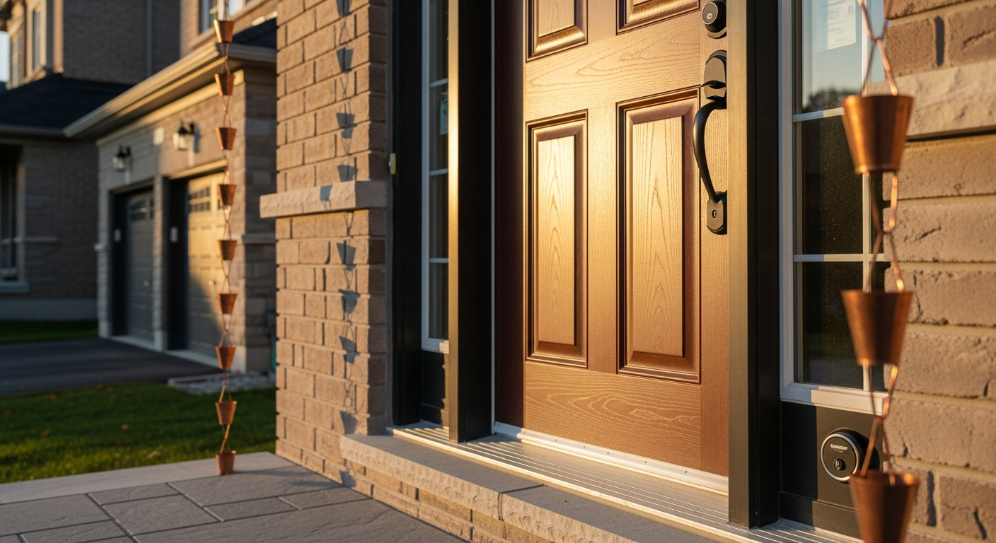 Milton exterior door installation portfolio sample — finished by licensed RenoHouse crew