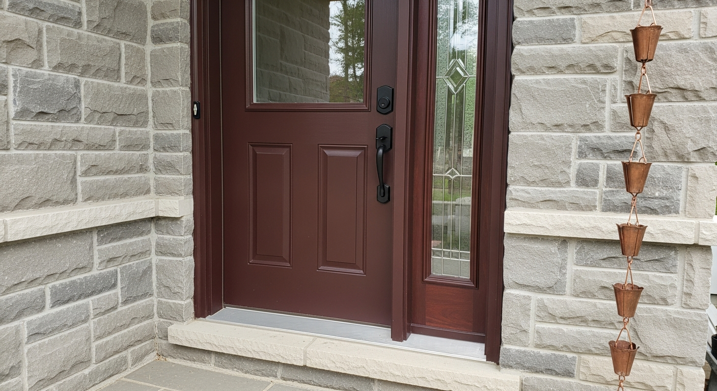 Recent Oakville-area exterior door installation project โ professional finish detail