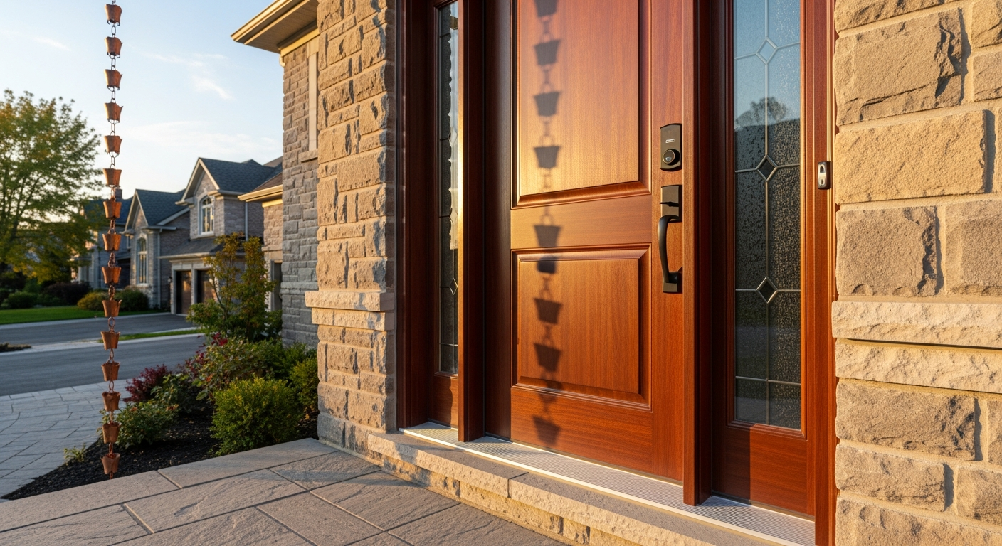 Recently completed exterior door installation renovation in a Richmond Hill home