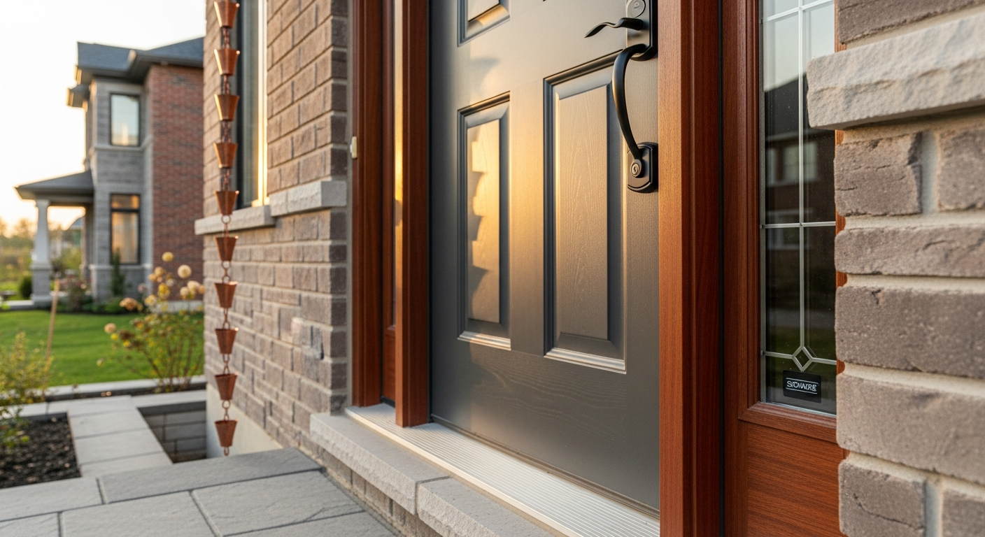 Stouffville exterior door installation portfolio sample — finished by licensed RenoHouse crew