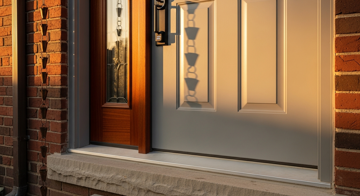 Final result of a exterior door installation project at a Toronto residence