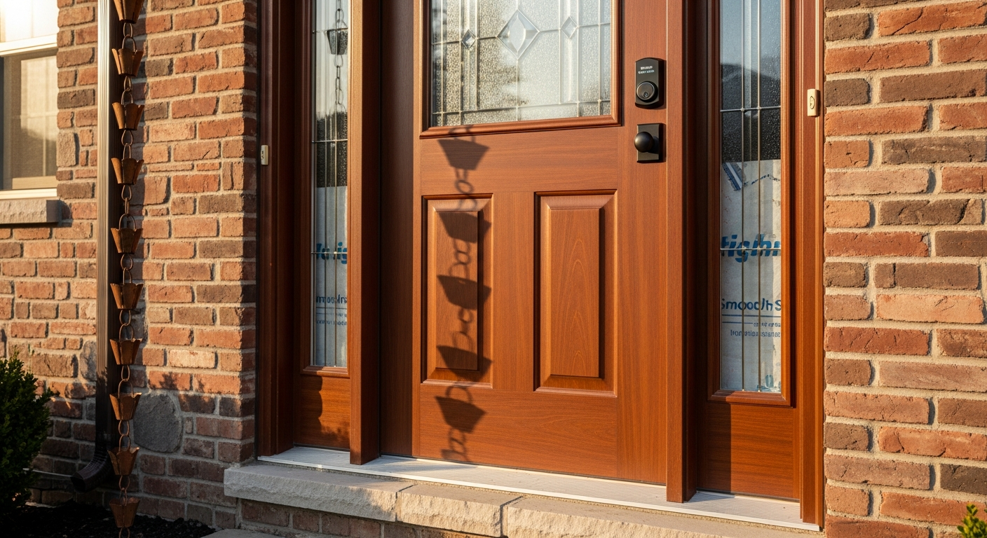 Exterior Door Installation portfolio close-up from a Uxbridge renovation by RenoHouse