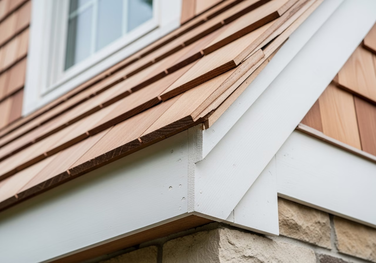 Finished detail close-up for exterior renovation in Mississauga