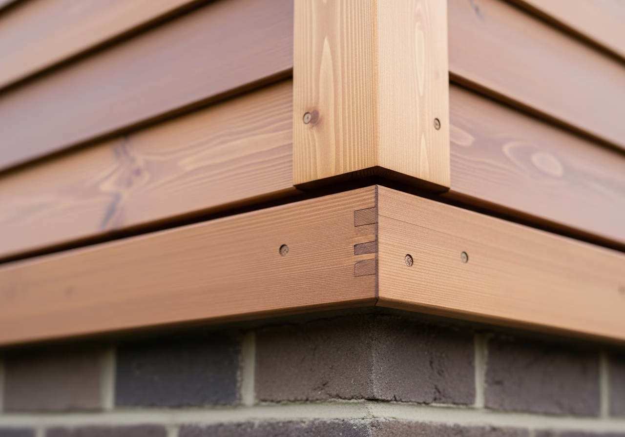 Finished detail close-up for exterior renovation in Vaughan